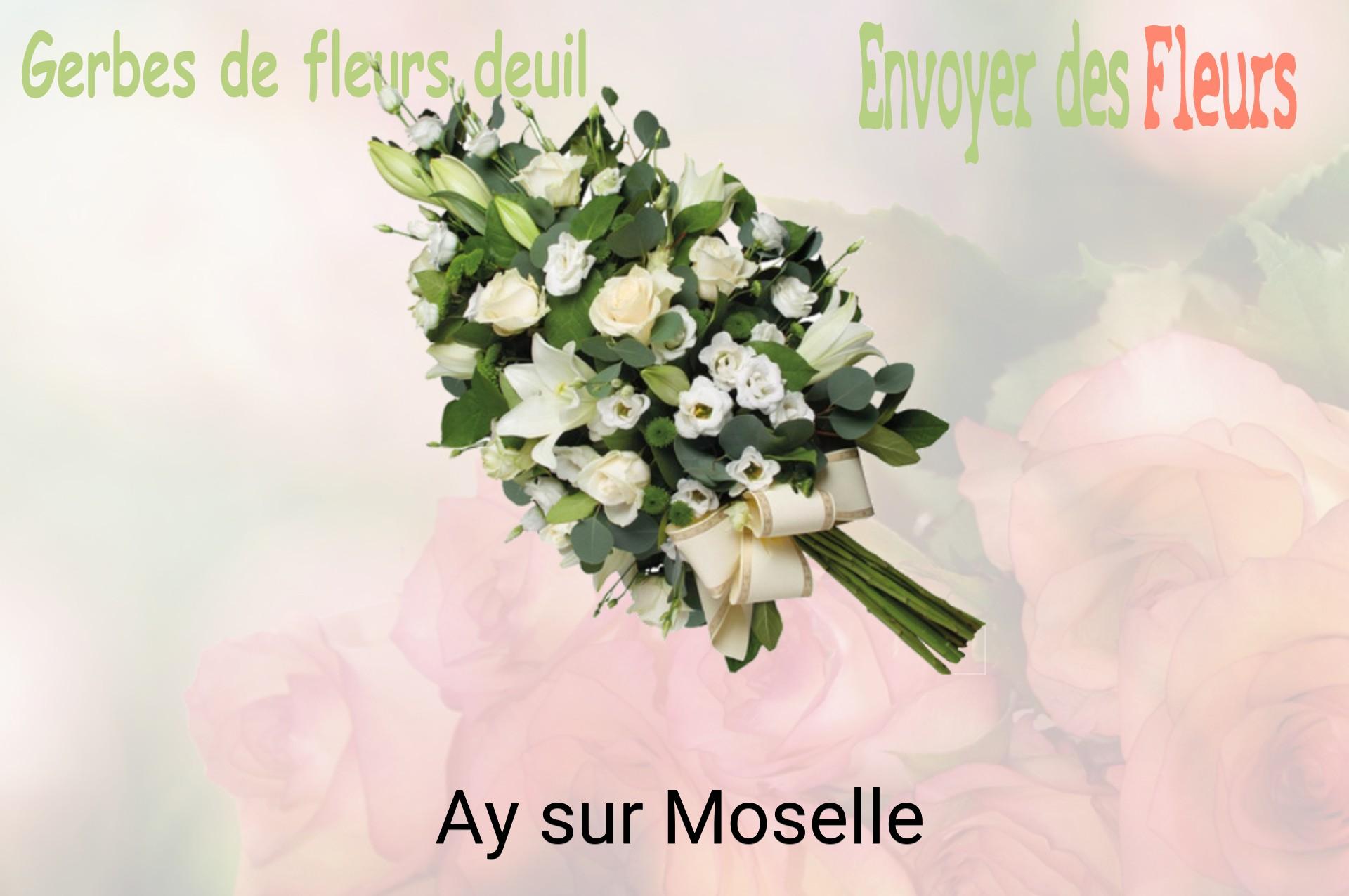 Gerbe de fleurs de deuil livrée à Ay-sur-Moselle